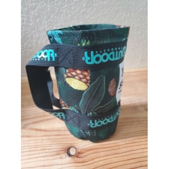 BOTTLE Can SUIT Holder KOOZIE Canvas w/Handles Outdoor Camping BBQ Hiking - Picture 4 of 6